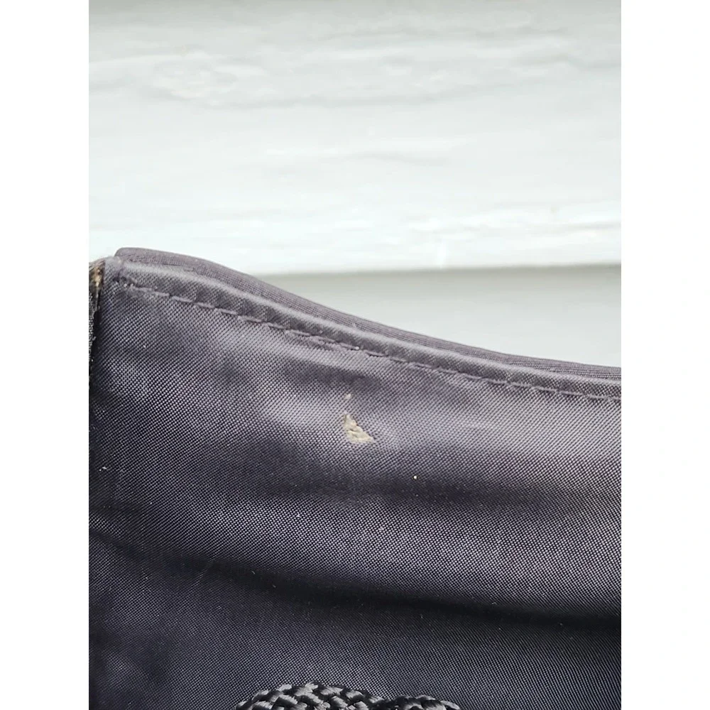 Vintage 90s J&S Original Evening Bag Black Satin‎ Crossbody Top Handle Small NWT